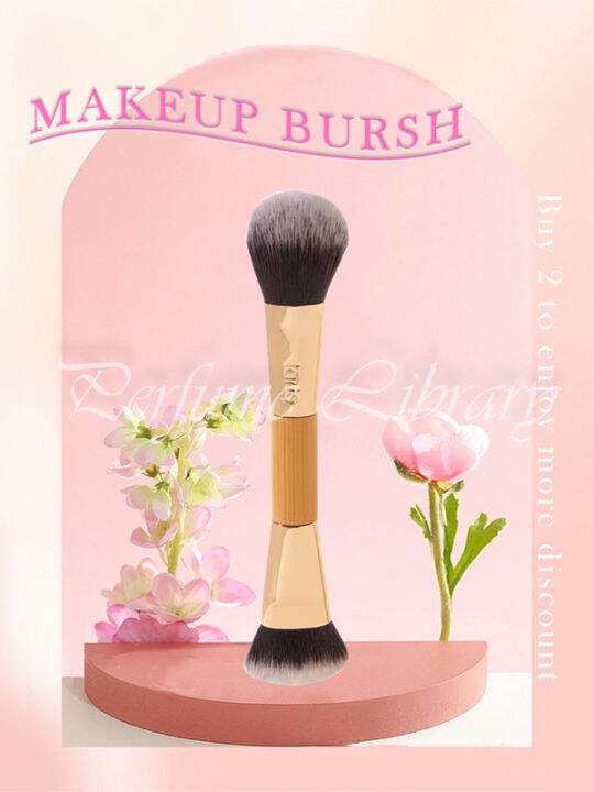 Tarte 2 Double head Foundation Brush Contour Brush Bamboo Handle Makeup
