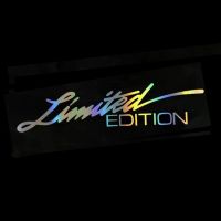 ‘；【- Laser Reflective Car Stickers LIMITED EDITION English Sticker Limited Edition Creative Auto Body Glass Decoration Vinyl Decal