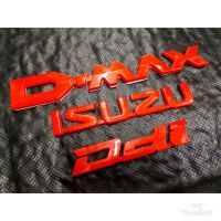 โลโก้ isuzu dmax ddi ชุด 3 ชิ้น สีแดง