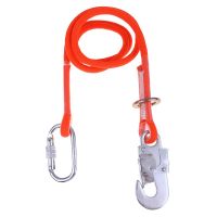 Ty Lanyard Outdoor Climbing Harness Belt เชือกป้องกันการตกพร้อม Carabiners Single/dual Leg Outdoor Climbing Accessories