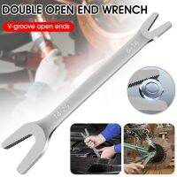 CR V Steel Wrench Long Handle Double Open Ends Wrench 250mm Adjustable Spanner Serrated V Groove 6mm to 25mm Repair Tools