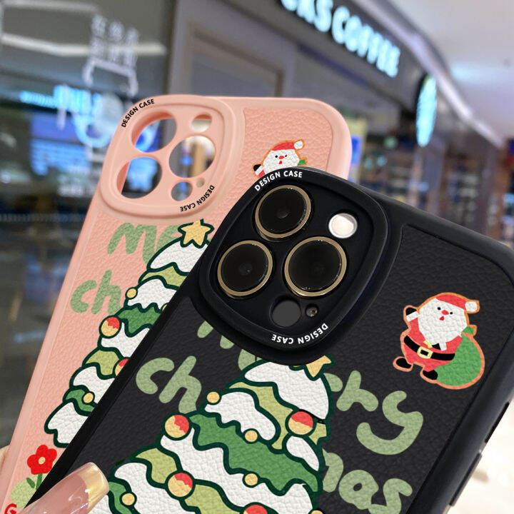 ggk-เคสสำหรับ-oppo-a58-4g-a78-4g-ผิวสัมผัสต้นการ์ตูนคริสต์มาสเคสหลังหนังซิลิโคนเนื้อนิ่มเคสโทรศัพท์ปกหนัง