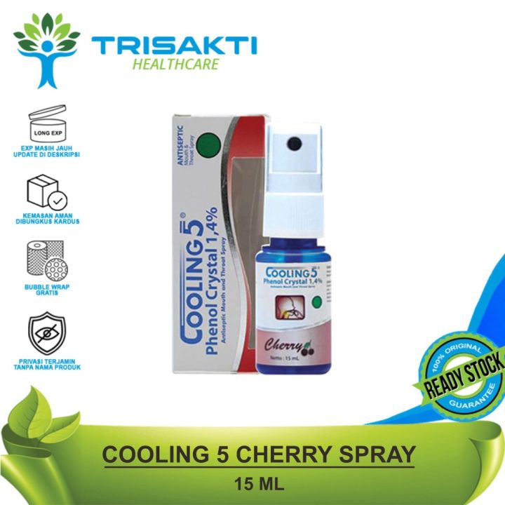 Cooling 5 Spray Cool Mint Cherry Obat Sakit Tenggorokan Mulut Dan