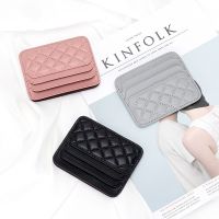 2023 New★ Genuine leather card bag sheepskin ladies small and ultra-thin exquisite rhombic card holder bank card drivers license card holder coin purse