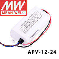 ต้นฉบับหมายถึงดี APV-12-24 Meanwell 24โวลต์0.5A การออกแบบแรงดันไฟฟ้าคงที่12วัตต์เอาท์พุทเดียวนำแหล่งจ่ายไฟสลับ