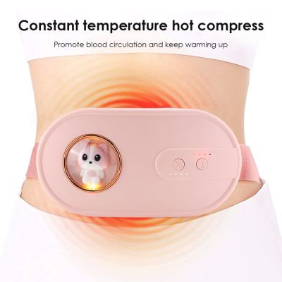 Menstrual Heating Pad Smart Warm Palace Belt Electric Waist Belt Device Relief Waist Pain Cramps Vibrating Abdominal Massager