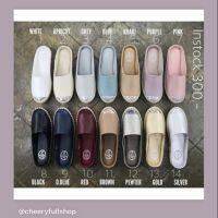 Glitter Slip-on size 36-41รองเท้าแตะแบบสวม ด้านหน้าตกแต่งกริตเตอร์ มี 14 สีค่ะ