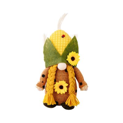 1 PCS Thanksgiving Day Harvest Festival Corn Head Rudolph Doll Ornaments Gnome Plush Elf Dolls Male