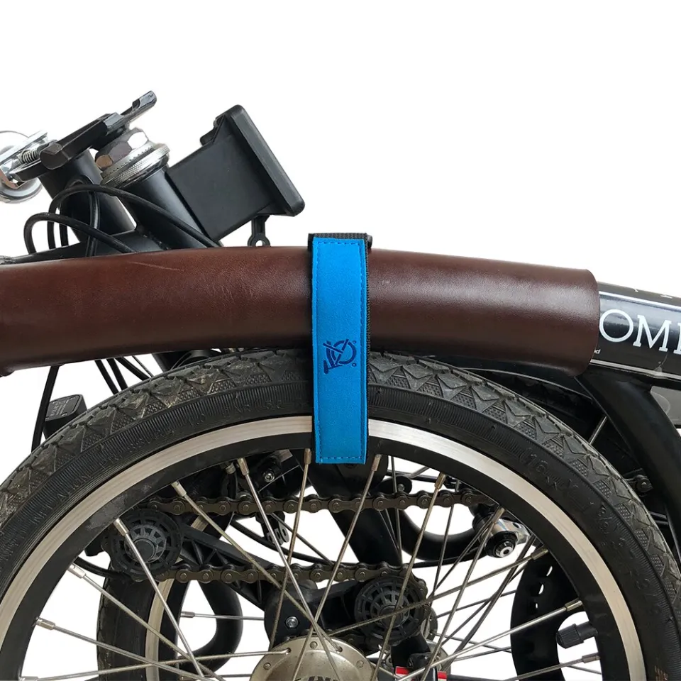 brompton leather wheel frame strap