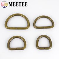 10Pcs Meetee ID20/25/32/38mm Bronze D Ring Adjustable Metal Buckles for Bag Belt Hook Handmade Hardware Accessories BF209