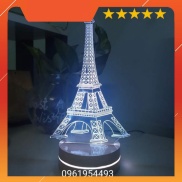 Đèn Led 3D 16 Màu FREESHIP Đèn Ngủ Trang Trí Mẫu Tháp Eiffel Siêu Bền Đẹp
