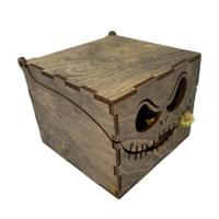 Halloween Ghost Candy Box Wooden Halloween Container Goodie Gift Boxes Spooky Halloween Party Decorations Portable Candy Box for Birthday Party School Events Party Favor dependable