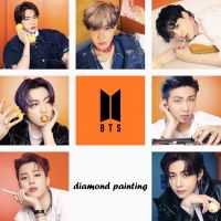 โปสเตอร์ภาพวาดเพชร BTS DIY รูปตัวละคร Hiasan Dinding Rumah ภาพติดผนังเพชรกลมเต็มรูปแบบ30x3 0/40x4 0/50x50cm