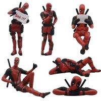 Figura De Ação อะนิเมะ Deadpool Para Crianças Mini Boneca X-Men Decoração Do Carro Coleção Marvel Postura Estada Estatueta Brinquedo 3 Peças Por Conjunto