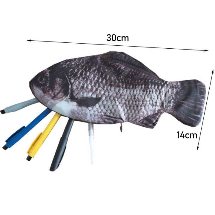 กระเป๋าดินสอจําลอง-ลายการ์ตูนปลา-แบบสร้างสรรค์-สําหรับผู้ชาย-และผู้หญิง