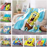 Cartoon Anime Spongebob Squarepants Cute Blanket Office Nap Sofa Children Air Conditioning Flannel Soft Keep Warm Can Be Custom