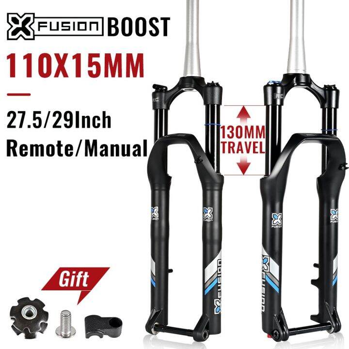 x-fusion-ตะเกียบโช๊คด้านหน้าจักรยานเสือภูเขา-rc32-27-5-29นิ้วล็อคด้วยตนเองระยะไกล110x15mm-32mm-130mm-ท่องเที่ยว