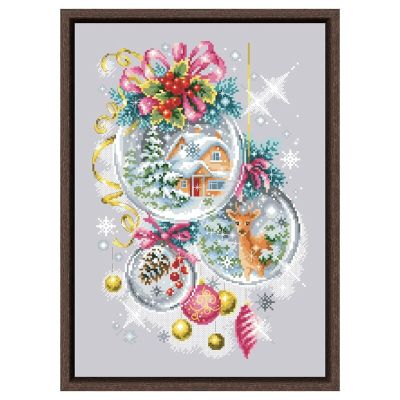 Christmas fairytale cross stitch kit winter design cotton silk thread 18ct 14ct 11ct silver canvas embroidery DIY needlework Needlework