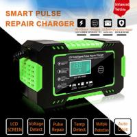 ZZOOI Car Battery Charger 12V6A Automatic Fast Charging Intelligent Pulse Charging Motorcycle Repair Display Smart Digital Motor H1H0