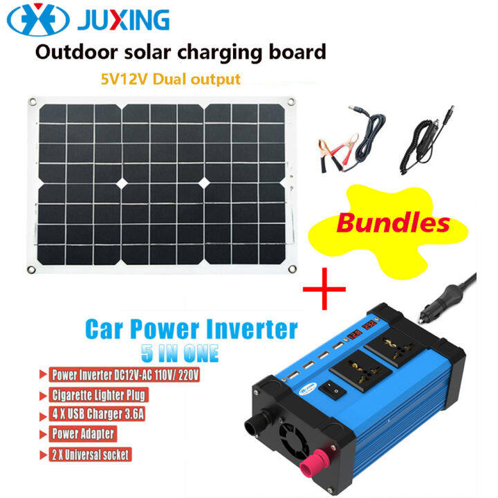 Juxing Solar Panel Power Inverter Kit: Built-in 30a Controller 4000w 