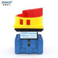 ‘；【=- ZHUCO SZD11-63/300010 63Amp 660V 3 Poles On-Off Isolator Load Break Switch With Pad Lock Rotary Cam Disconnect Switch 3P