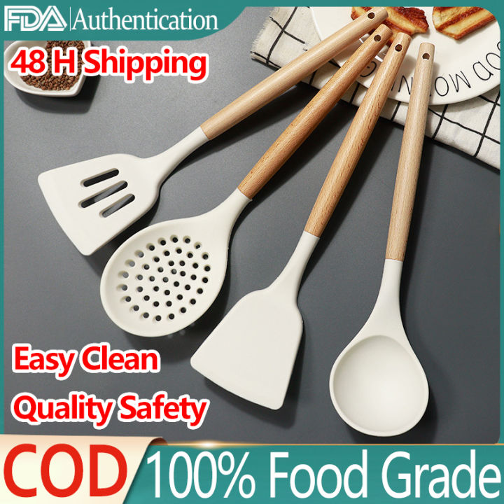 Food Grade Silicone Spoon Heat Resistant Easy To Clean Non-stick