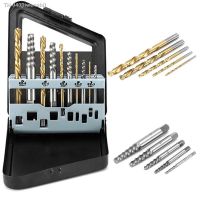 ✓۞ 5pcs/set Steel Cobalt Left Hand Drill Bit Broken Bolt Damaged Screw Extractor Set with Metal Case To Collect The Tools