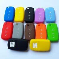 [Car Parts] 3ปุ่มรีโมทพลิก KEY FOB กรณีซิลิคอนสำหรับที่นั่ง ALTEA TOLEDO LEON รถอุปกรณ์เสริม CAP