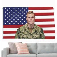 American Uniform Flag 150X90cm Decorative Backdrop Banner US Flag Photo Polyester Poster with 2 Brass Grommets Party Decoration for Apartment Men Cave Living Room greater