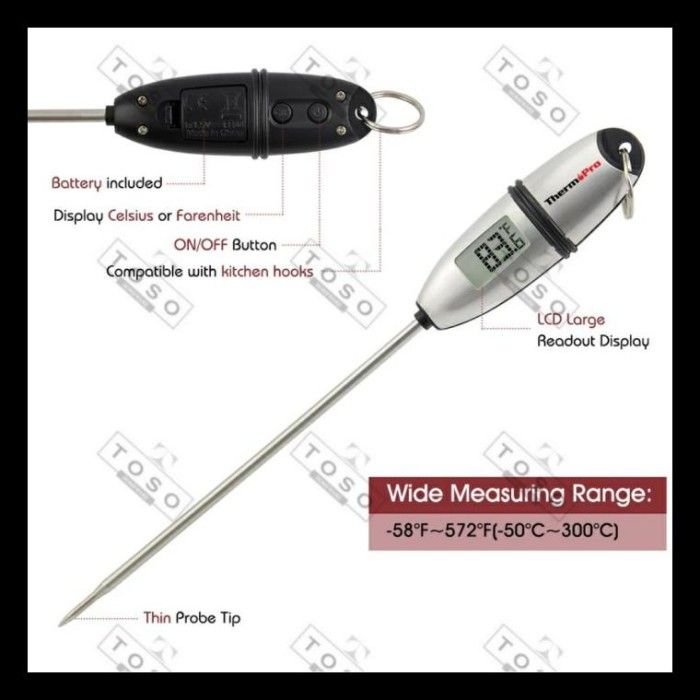 ThermoPro TP-02S Instant Read Meat Thermometer Digital Cooking