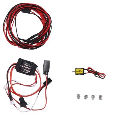 030 88T Brushed Motor &amp; 30A ESC &amp; 2 White 2 Red LED Light for Axial SCX24 1/18 1/24 1/28 1/32 RC Car Upgrades Parts