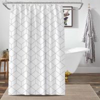 【CW】♦❇  Rectangular Lattice Shower Curtain Fabric Polyester Accessories