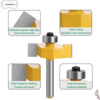 CROSSALISON ก้าน6มม. 1/4" เครื่องตัดมิลลิ่ง พร้อมแบริ่ง ช่อง T เครื่องตัดแต่งขน ที่มีคุณภาพสูง เครื่องตัดสล็อต เครื่องมืองานไม้