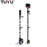 TUYU รถจักรยานยนต์จักรยานขี่ยิงอลูมิเนียม S Elfie Monopod สำหรับ Insta360ไป2หนึ่ง R X2 GoPro ฮีโร่9อุปกรณ์เสริมสำหรับกล้อง