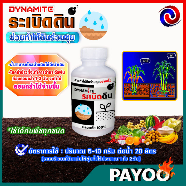 ซื้อ-1-แถม-1-ระเบิดดิน-ปรับปรุงโครงสร้างดิน-ทำให้ดินร่วนซุย-ถอนกล้าข้าวง่าย-น้ำหนัก-100-กรัม-ขวด