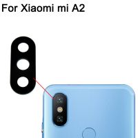 ใหม่สำหรับ Xiaomi Mi A2ด้านหลัง2หลังเลนส์กระจกกล้องถ่ายรูปชิ้นส่วนที่เปลี่ยนฝาครอบพร้อมกาวสติ๊กเกอร์สำหรับ Xiaomi MiA2