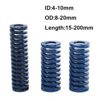 1Pcs Blue Light Load Spiral Stamping Spring Compression Compression Mould Spring OD8-20mm ID4-10mm