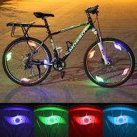 1Pc Bicycle Bike LED Lights Tire Valve Cap Flashlight Auto Car Motorcycle Tire Air Valve Wheel Spokes Light Bike Accessories