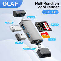 Olaf 7 In 1 Card Reader USB 3.0ถึง Type C Micro SD TF อะแดปเตอร์การ์ดหน่วยความจำสำหรับแล็ปท็อปพีซีอุปกรณ์เสริม USB Flash Drive Card Reader