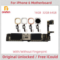 Oneten ปลดล็อคเมนบอร์ดสําหรับ iPhone 6 4.7 นิ้วที่มี / ไม่มี Fingerpint Touch ID Logic Board 16GB 32GB 64G ทดสอบดี