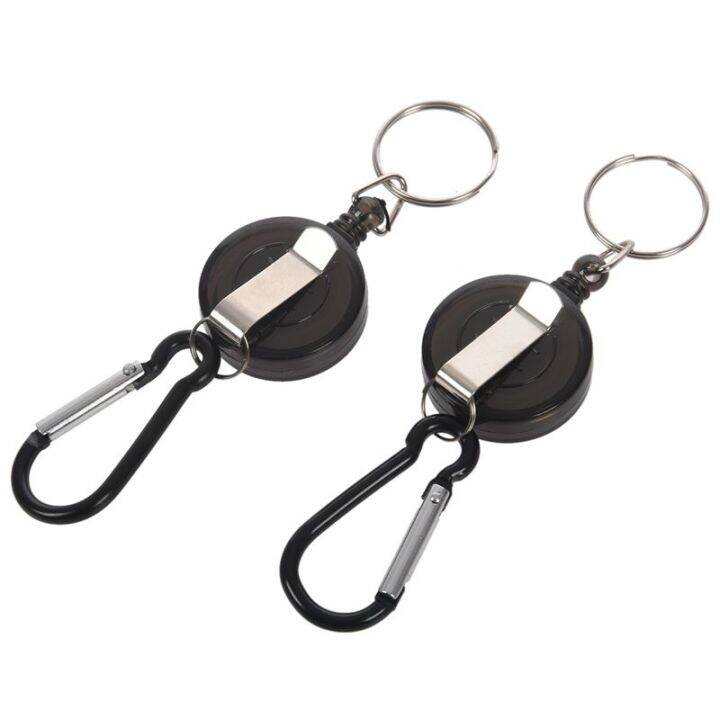 2-pcs-badge-reel-retractable-recoil-yoyo-ski-pass-id-card-holder-key-chain