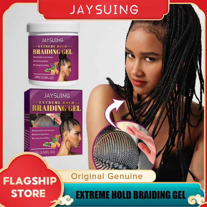 Jaysuing Extreme Hold Braiding Gel Natural Hair Gel Strong Hold Styling Hair Tool For