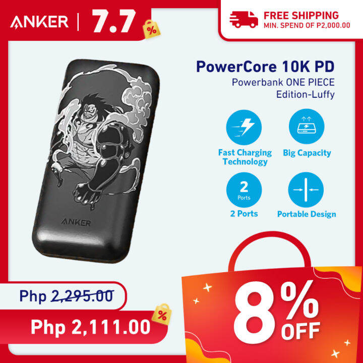 Anker Powercore Pd Redux Power Bank One Piece Special Edition Luffy Lazada Ph