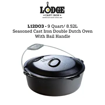 Lodge - Cast Iron 9 Quart Dutch Oven with Bail Handle