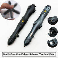 Multi-Function Spinner ปากกายุทธวิธีไฟฉายฉุกเฉิน Glass Breaker Outdoor Survival EDC เครื่องมือ Drop Ship