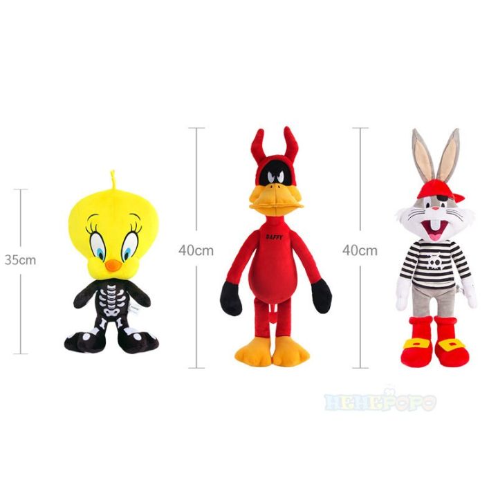 looney-tunes-บักส์บันนีตุ๊กตาหนานุ่มแอ็คชั่นฟิกเกอร์นกทวิตตี้-lola-bunny-อนิเมะการ์ตูนภาพยนตร์ตุ๊กตาของเล่นของขวัญตุ๊กตา