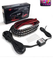 7 Color APP Ambient strip Lights Under Car Flow Light LED RGB Atmosphere Lights Car Chassis Lights Outside Modification NEW!!!