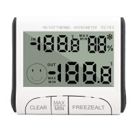 Digital LCD Hygrometer Indoor Mini Temperature Humidity Meter Sensor with Probe Weather Station Frost Alarm