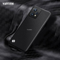 Vantime เคสสำหรับ Realme Narzo 50 Pro 5G 50A 50i Prime คาร์บอนไฟเบอร์แมตต์หนัง PU ฝาหลังกันกระแทก