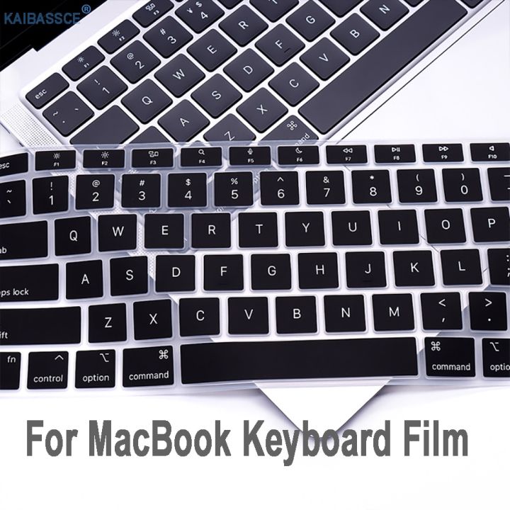 สำหรับ-macbook-air-pro13-m1-a2337a2338-pro13-12-15แป้นพิมพ์แล็ปท็อปฟิล์มป้องกันสำหรับเคสแป้นพิมพ์ซิลิโคนสีดำสำหรับ-macbook